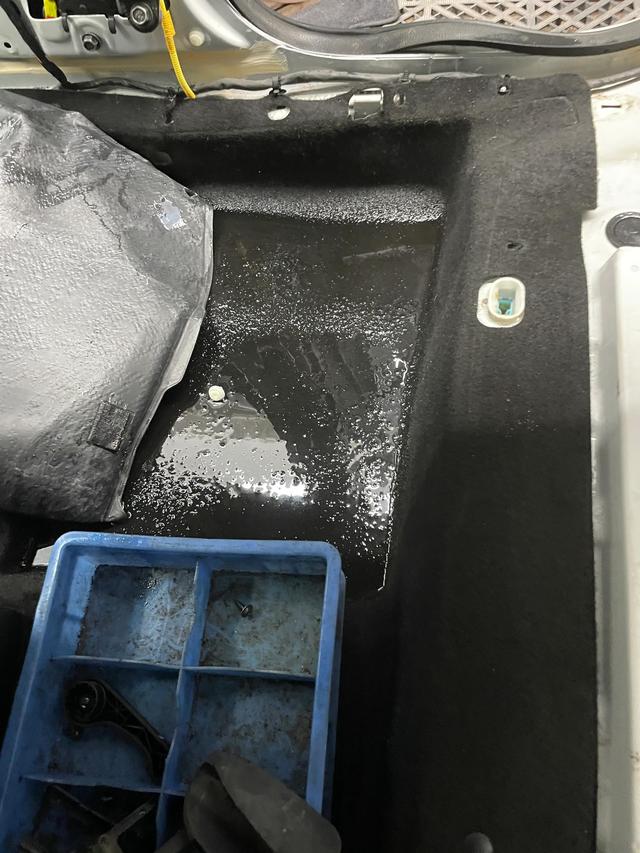 车辆停了几天,打开门发现后排座椅下面都是水,算泡水车吗?