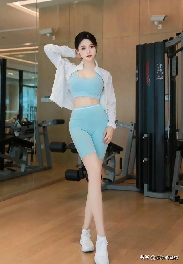 福利,写真-性感美女,紧致健身运动装,凸显身材,心动之极!