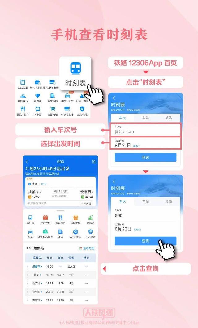 手机也能看车站大屏、时刻表!12306实用功能教你用