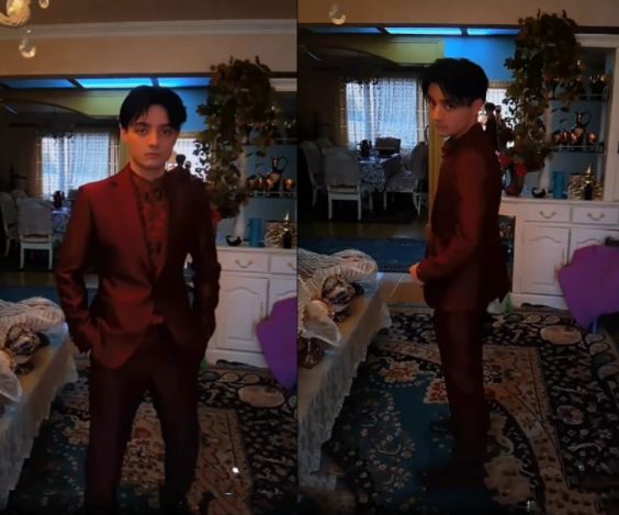 23岁童星阿尔法露面，近照头发茂密身材太好，豪宅内景堪比皇宫