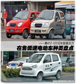 小电动汽车价格(2-3万元是主力 在售低速电动车种类盘点)