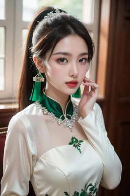 绿色衣服美女(绿衣服美女)