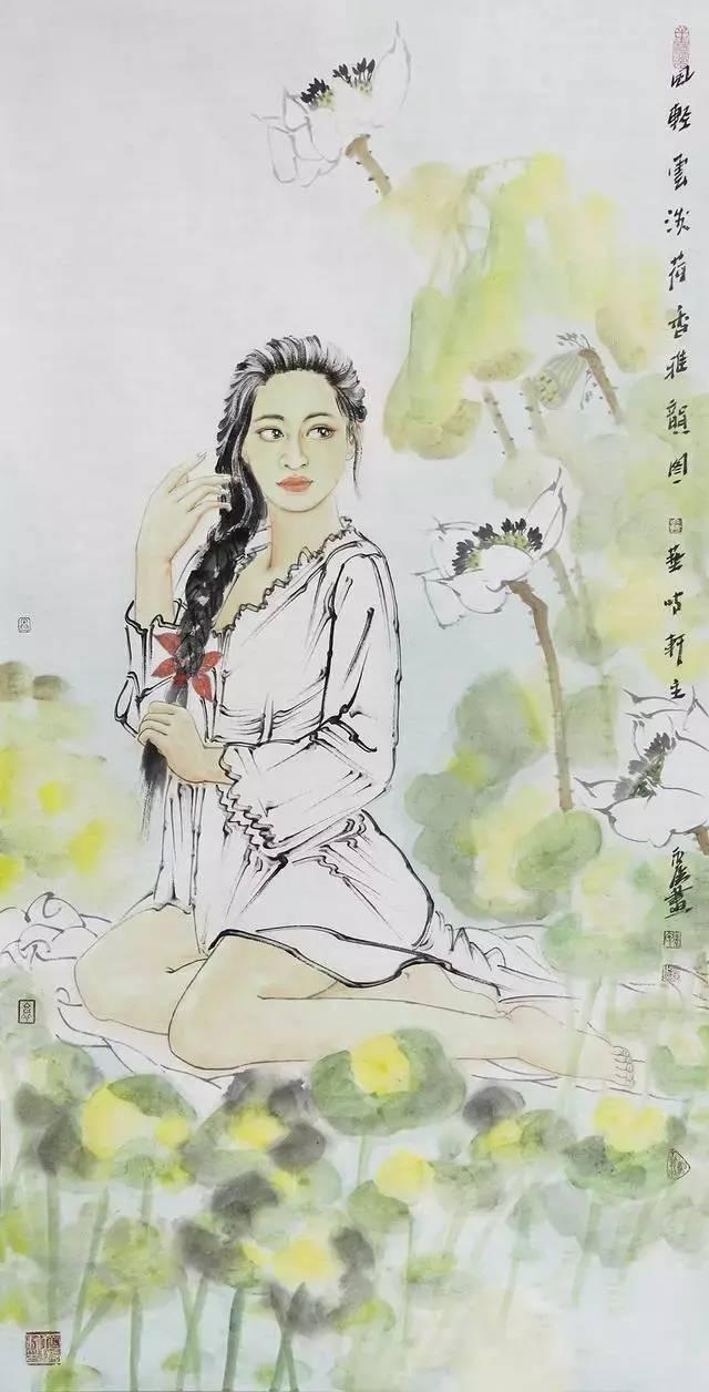 年轻画家的写实美女人物画,将东方女性的美展现得淋漓尽致