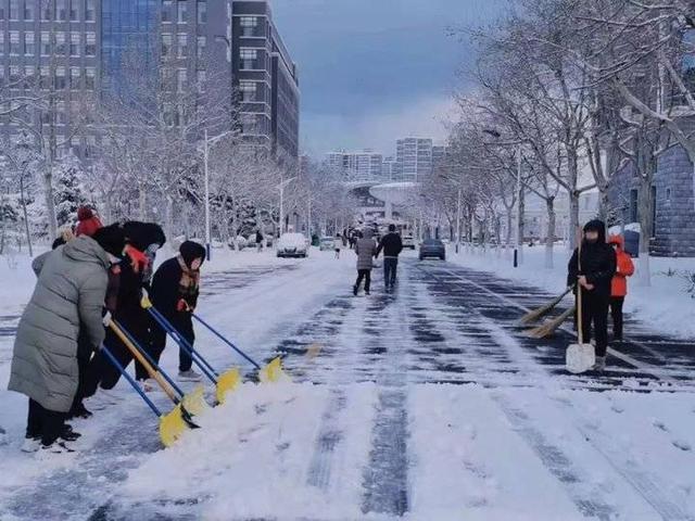 雪中的滨医,“热闹”非凡