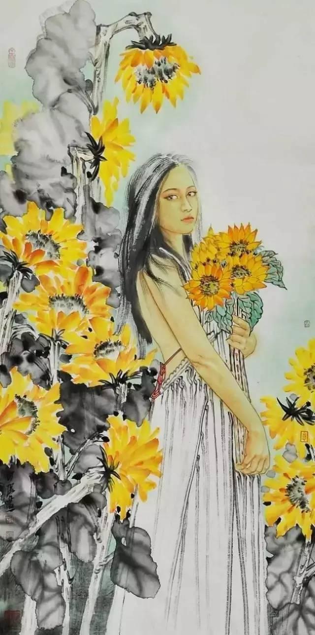 年轻画家的写实美女人物画,将东方女性的美展现得淋漓尽致