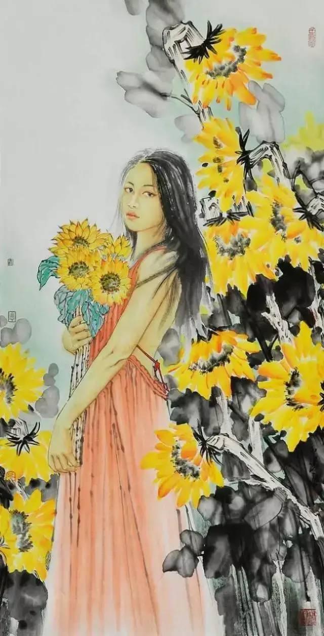 年轻画家的写实美女人物画,将东方女性的美展现得淋漓尽致