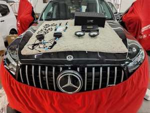 奔驰汽车装饰(豪车如何改装音响？奔驰G1汽车音响升级德高音响方案)