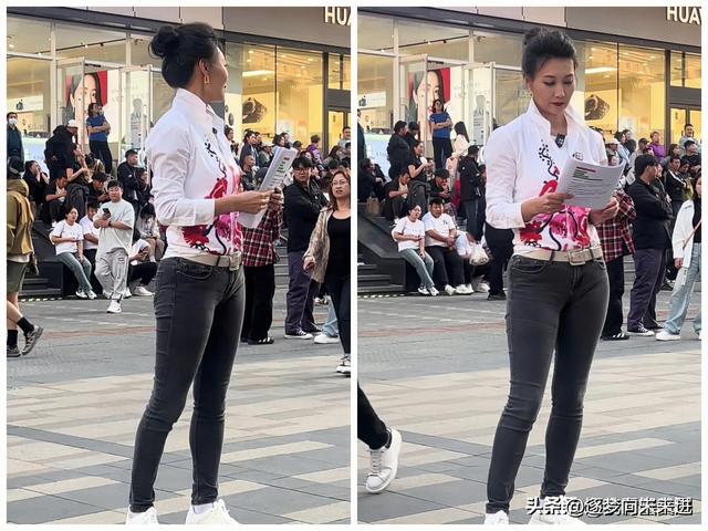 央视主持李梓萌现身沈阳街头,性感下身引来路人围观