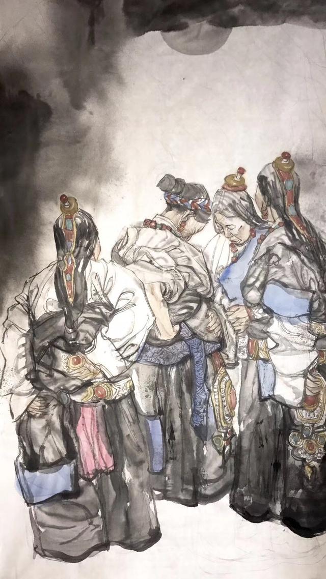 杨季人物国画作品欣赏