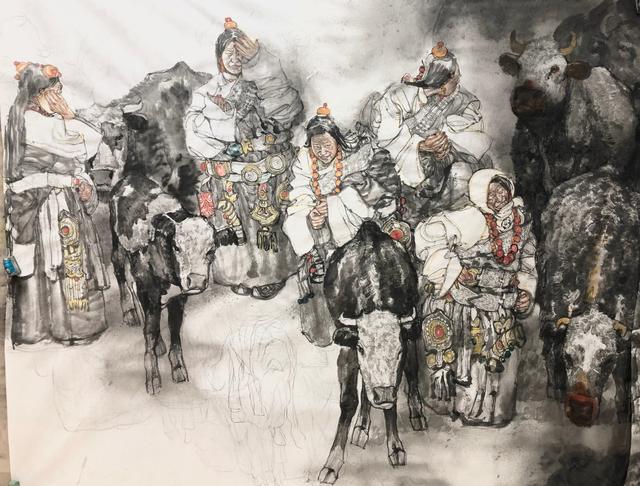 杨季人物国画作品欣赏