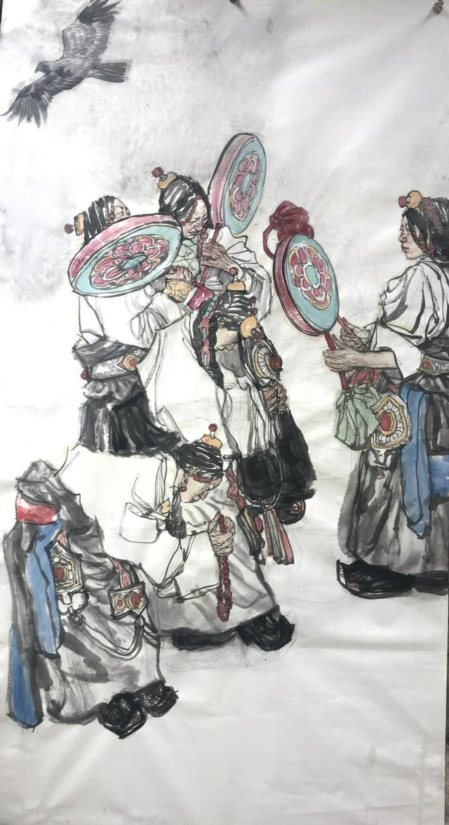 杨季人物国画作品欣赏