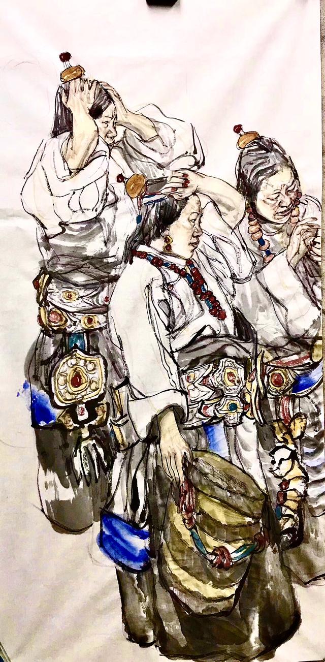 杨季人物国画作品欣赏