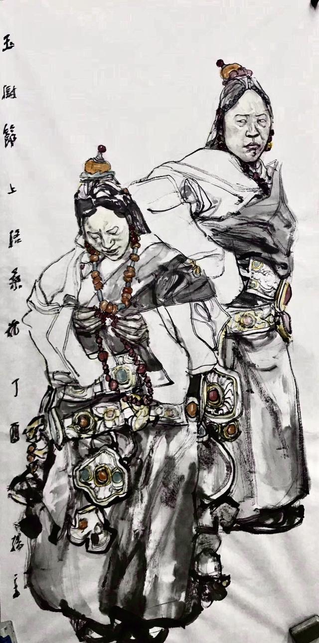 杨季人物国画作品欣赏