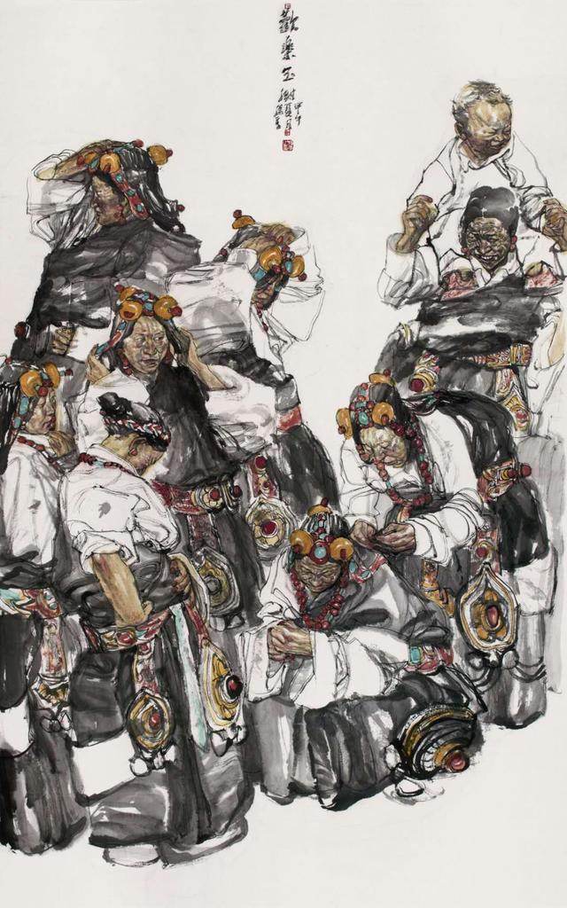 杨季人物国画作品欣赏