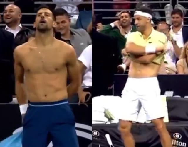 德约和迪米在表演赛大秀脱衣舞，参加当地夜店派对劲歌热舞