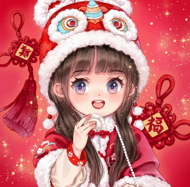 大大的眼睛，可爱又无辜的表情，简直可爱到爆（Q版插画）