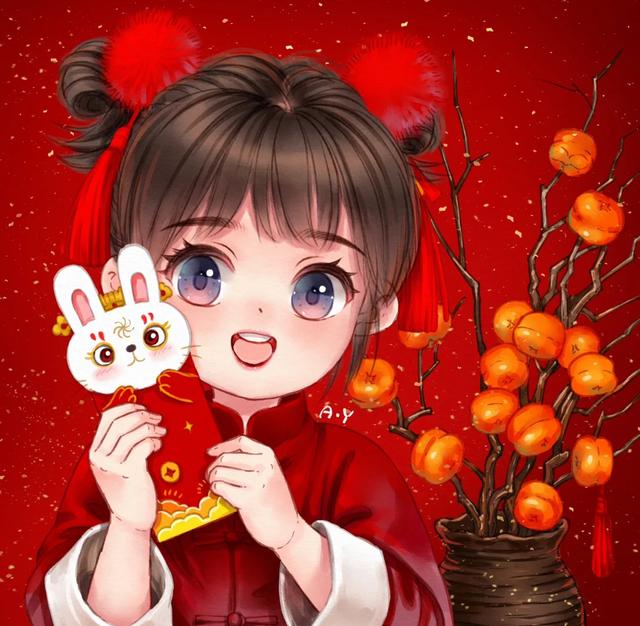 大大的眼睛，可爱又无辜的表情，简直可爱到爆（Q版插画）