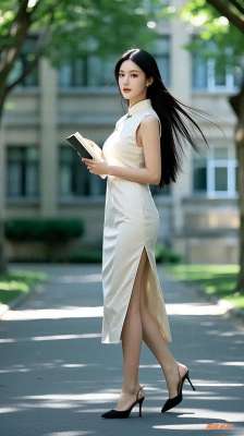 阿政(绿影间，旗袍摇曳的优雅)