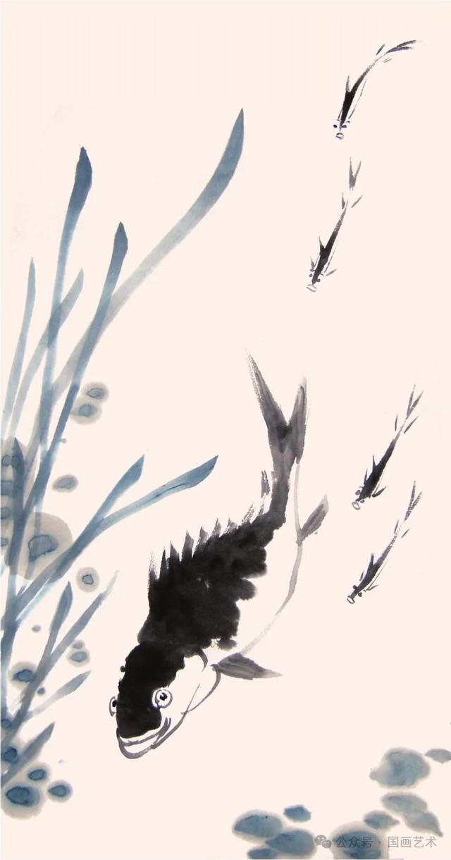 两幅范画，轻松学画写意鳜鱼图