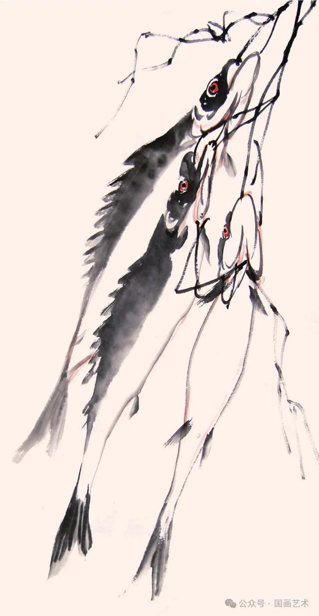 两幅范画，轻松学画写意鳜鱼图