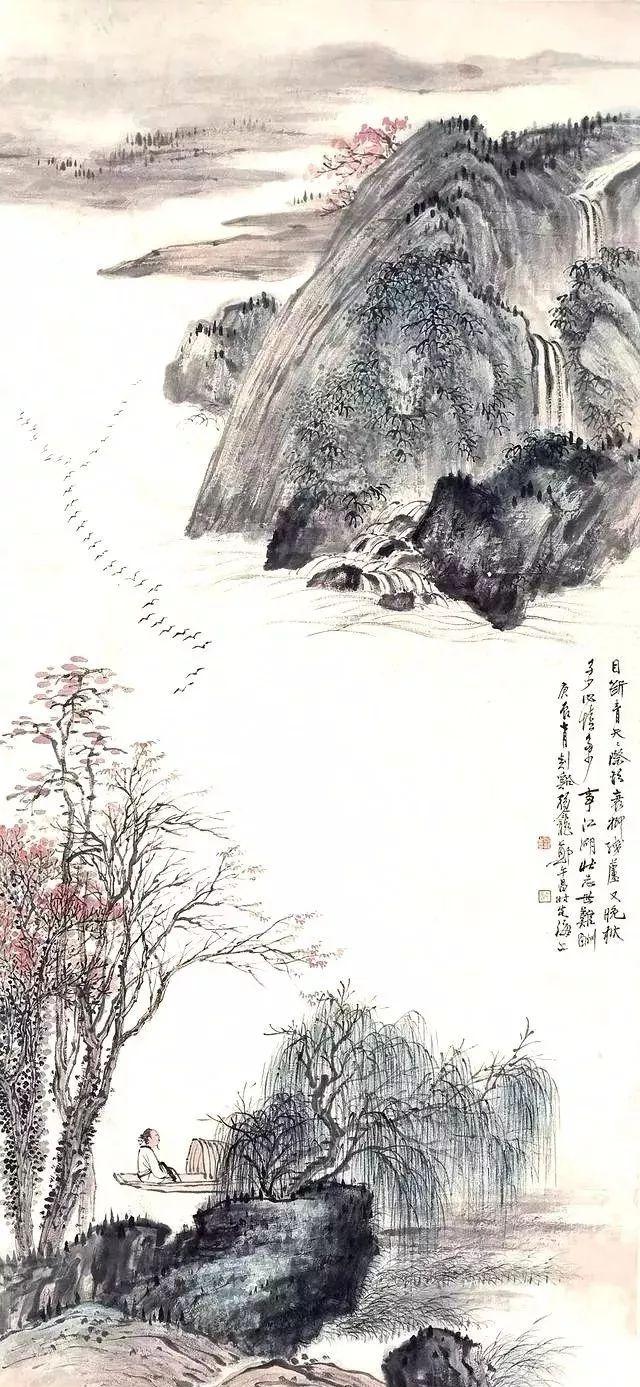 都说画树难画柳，他画的柳却是一大特色——