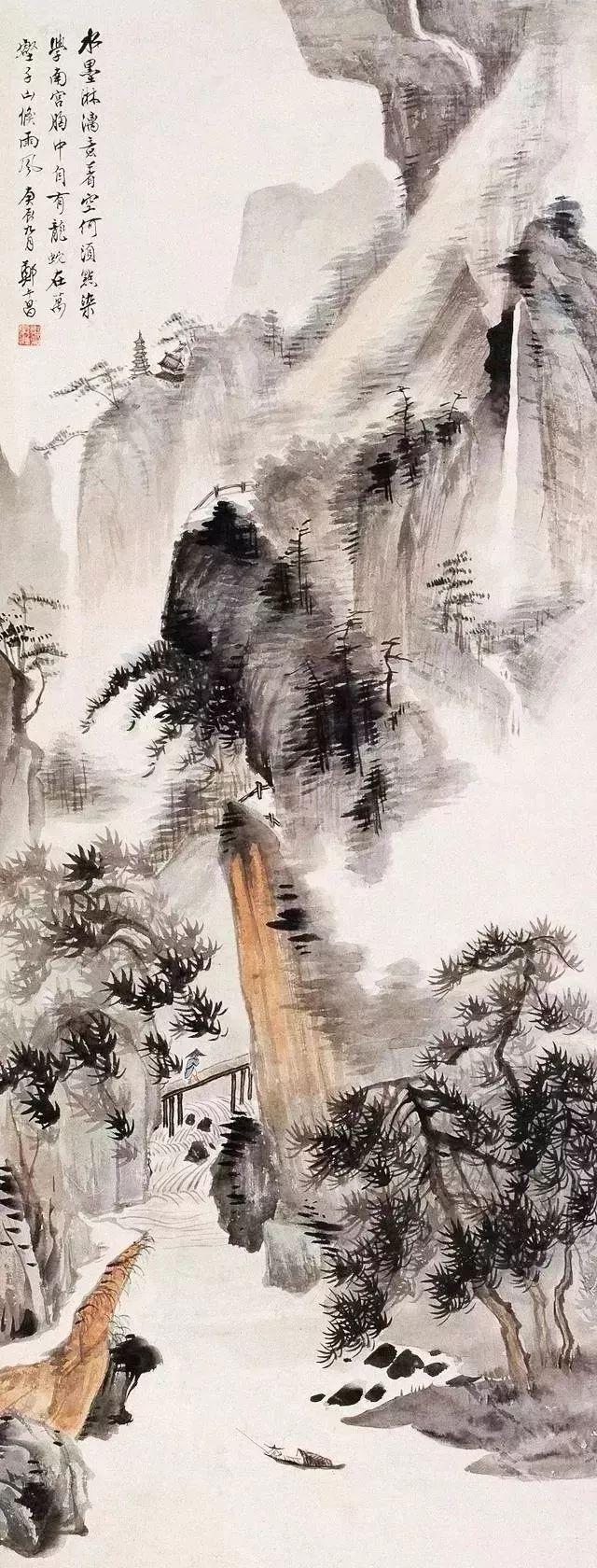 都说画树难画柳，他画的柳却是一大特色——