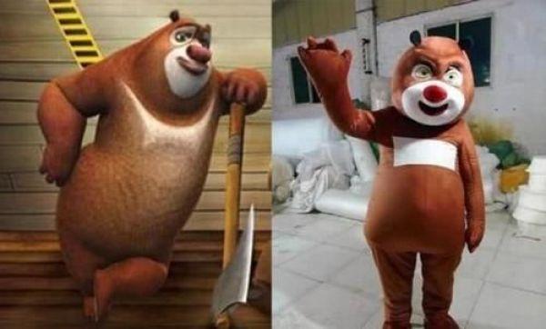 《光头强》变成真人后是什么样的？赵琳毁了，看到这位女主恋爱了