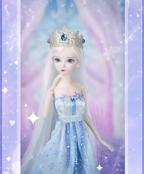 冰莲花系列娃娃曝光了，冰公主的三个造型都很美，梦公主太温柔了