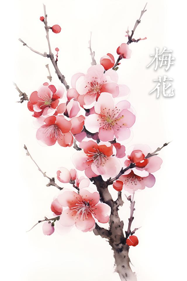 华夏花神·梅花｜红花盛放迎春意，清雅寒香踏雪来
