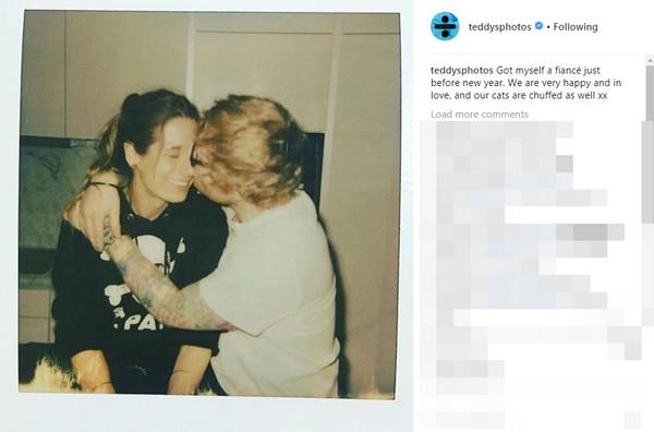 艾德希兰宣布订婚!拥吻女友喜讯藏一个月