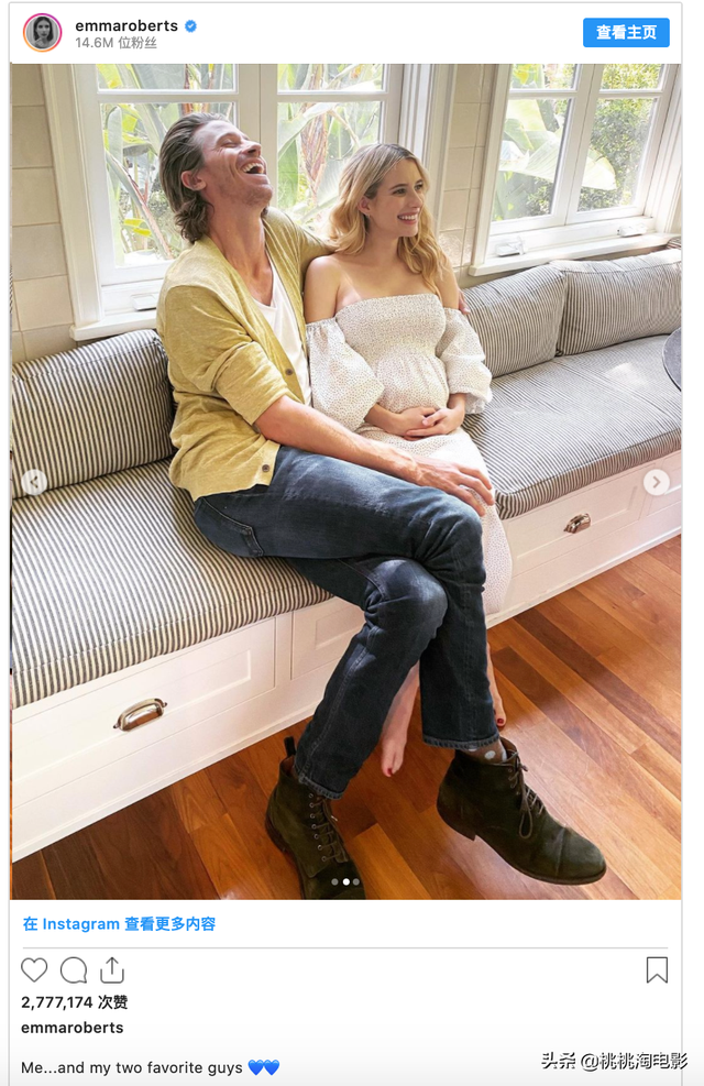 组图：漂亮的准妈妈，艾玛·罗伯茨孕期写真大片