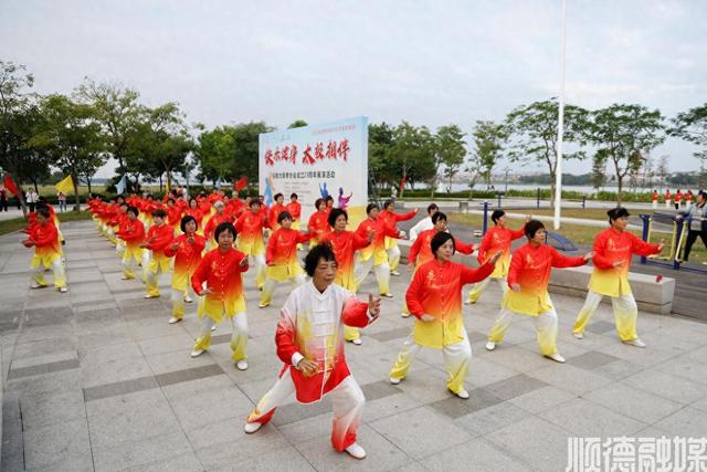 200多人在“百里芳华”伦教精华段耍太极，你来看了吗？