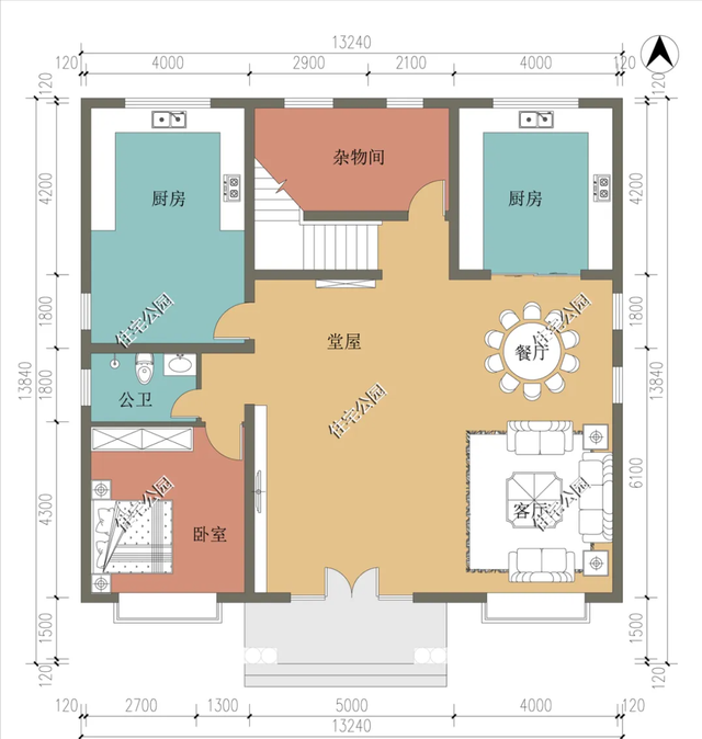 推荐5套带堂屋的农村别墅，农村建房，没有堂屋可不行！