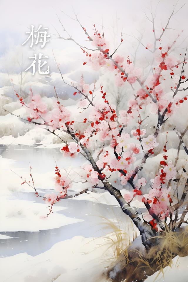 华夏花神·梅花｜红花盛放迎春意，清雅寒香踏雪来