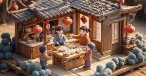 全家欢(春节前夕全家欢，切葱擀皮挂灯忙)