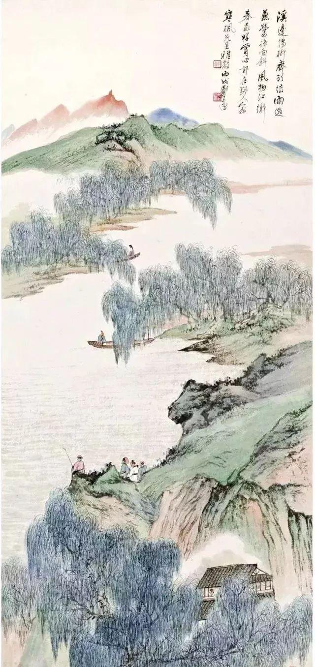 都说画树难画柳，他画的柳却是一大特色——