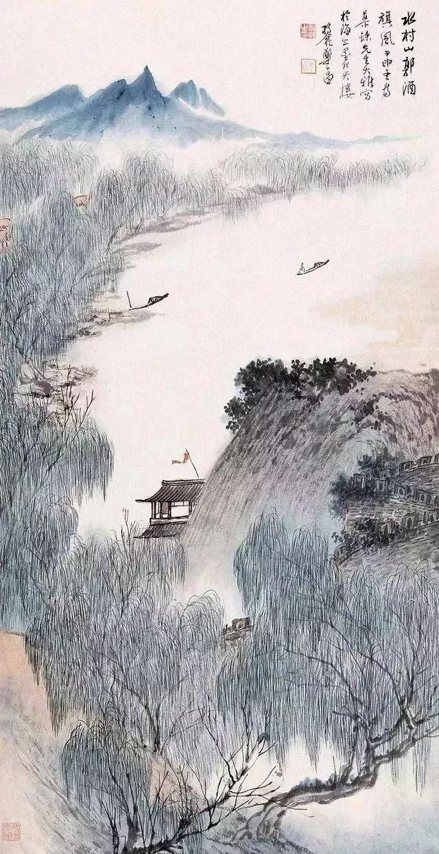 都说画树难画柳，他画的柳却是一大特色——