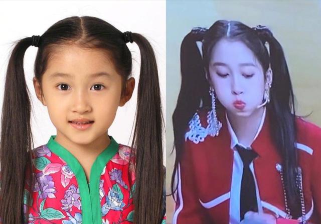 关晓彤晒童年照，和小时候绑同款双马尾，“国民闺女”从小美到大
