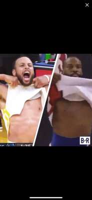 露胸露屁股(库里袒胸露乳庆祝动作致敬巴朗-戴维斯 后者发推：我爱库里)