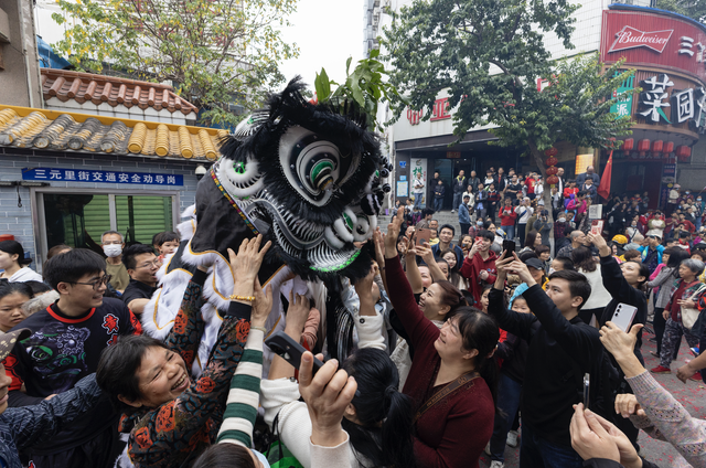 逾50头醒狮齐聚古村！广州三元里上演600年历史元宵盛事