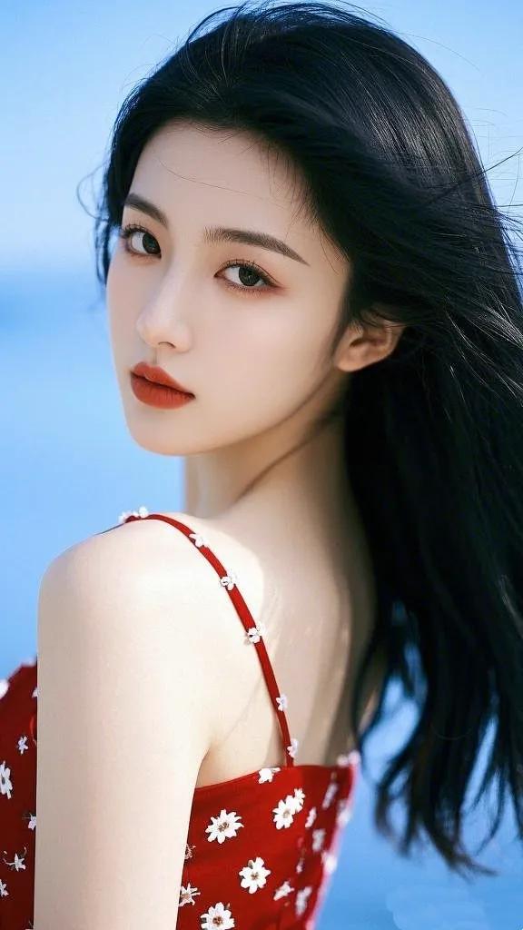 肌肤胜雪，宛若画中人