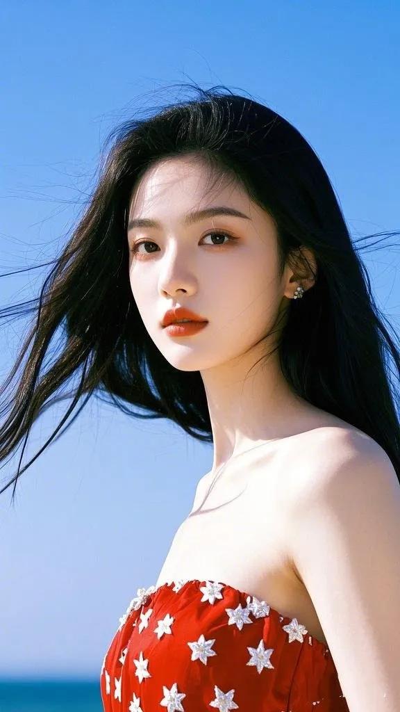 肌肤胜雪，宛若画中人