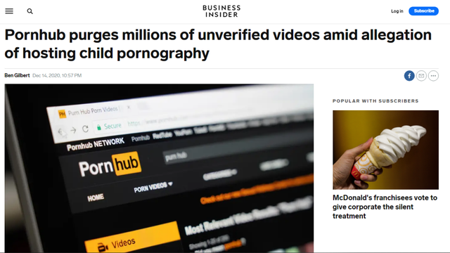 全球最大色情网站要凉了?