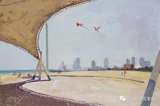 定格城市印迹 烟台开发区举办庆祝中国共产党成立100周年油画展