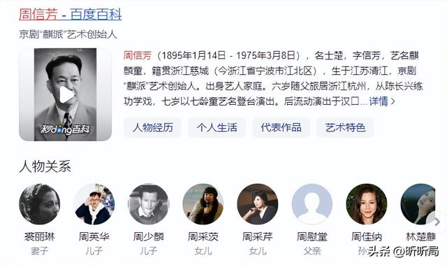 周信芳与裘丽琳二人不仅爱情唯美，所育6子女全是传奇，都有谁？