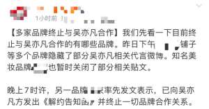 吴亦凡解约(吴亦凡自食恶果真要凉？品牌相继解约大快人心，巨额赔偿不再远)