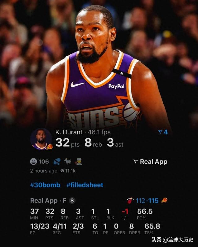 把把C啊！36岁的杜兰特，到底什么水平？