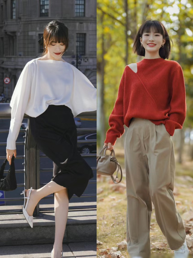 “蝙蝠袖毛衣”又火了，配裙子优雅、搭裤子随性，怎么穿都好看！