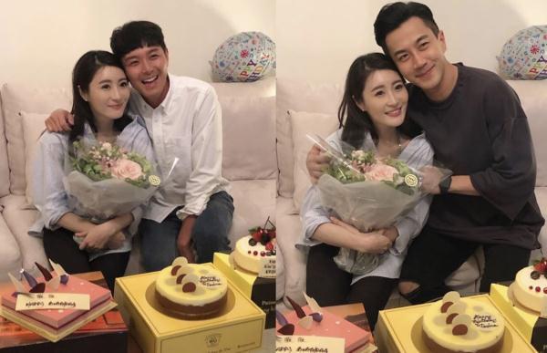 44岁刘恺威近照,参加林峯堂妹生日会,与林夏薇贴脸亲密合影