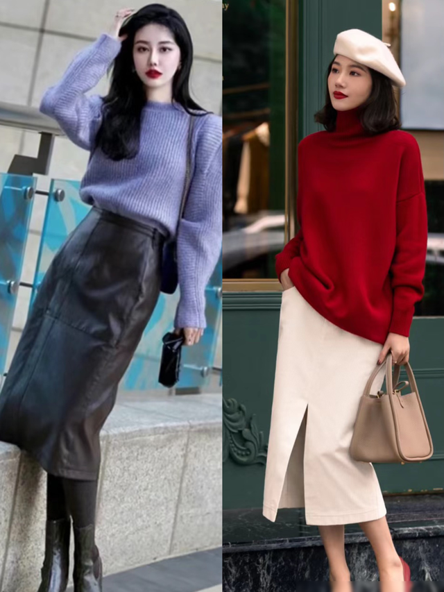 “蝙蝠袖毛衣”又火了，配裙子优雅、搭裤子随性，怎么穿都好看！